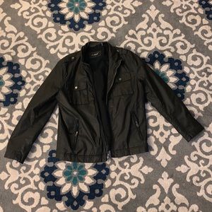 Men’s Black Rivet Black Moto Jacket